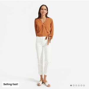 Everlane washable silk wrap top